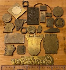 Konvolut Messing Prägestempel