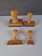 4er Set Vintage Schulstempel