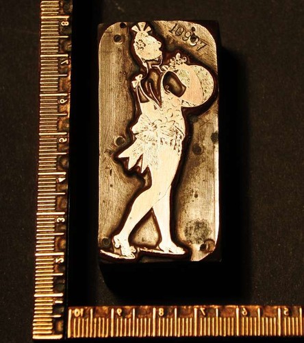 Dame galvano druckstock - galvano,
