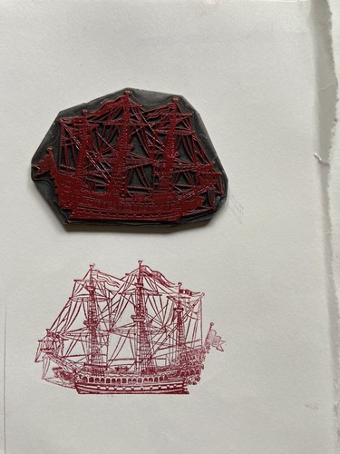 Klischee buchdruck stempel - buchdruck,